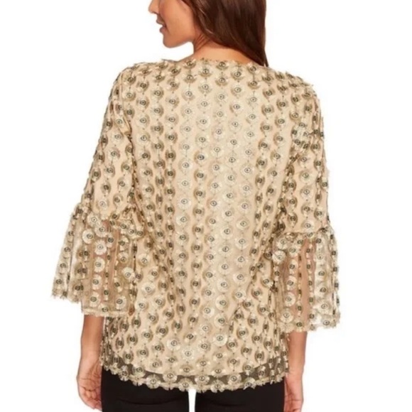 Calvin Klein | Evil Eye Gold Embellished Women's Top Size XL - Picture 2 of 10